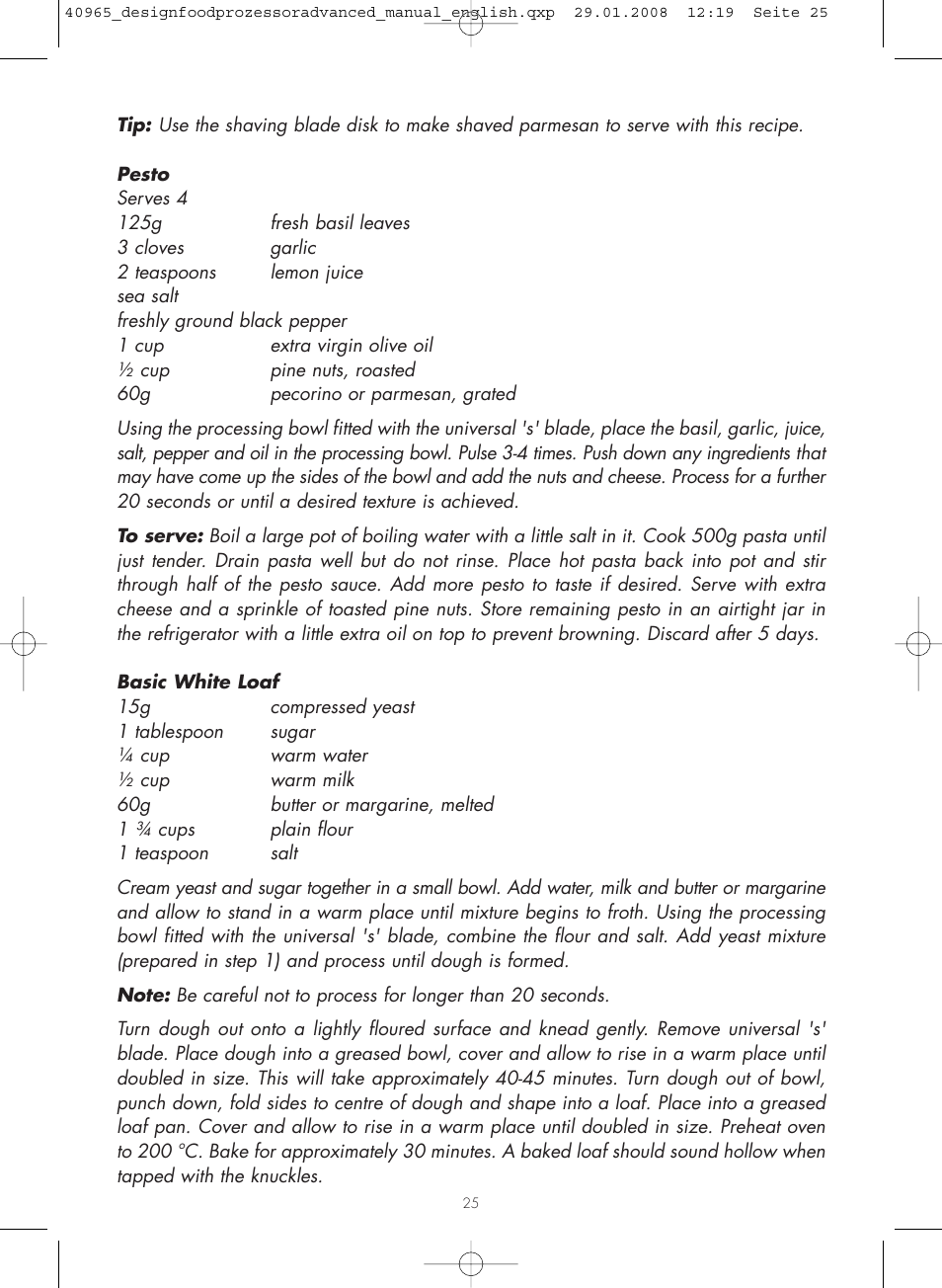 Gastroback 40965 Design Food Processor Advanced User Manual | Page 25 / 36
