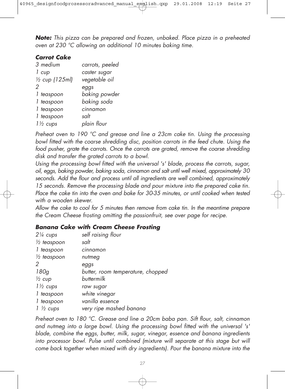 Gastroback 40965 Design Food Processor Advanced User Manual | Page 27 / 36