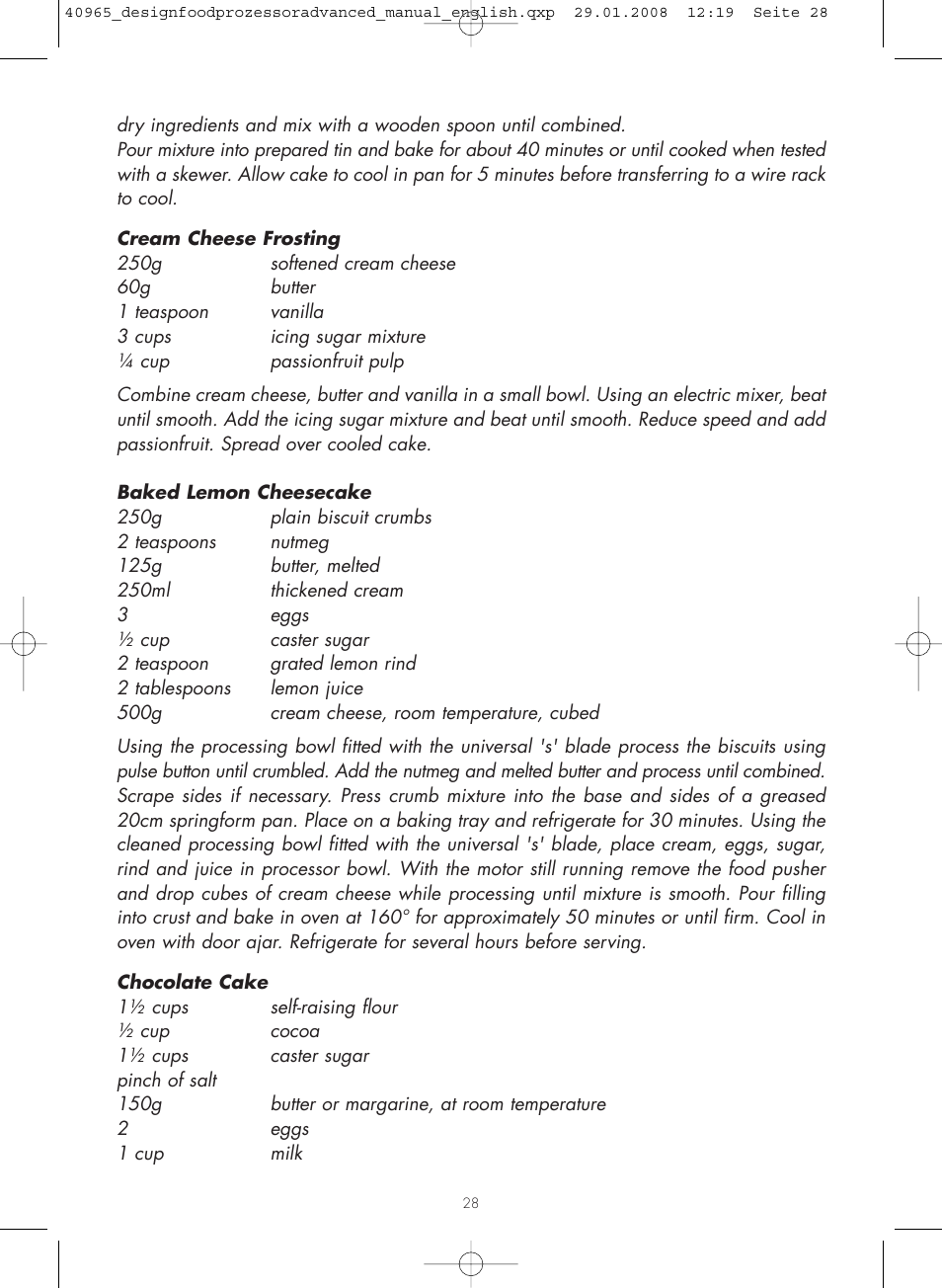 Gastroback 40965 Design Food Processor Advanced User Manual | Page 28 / 36