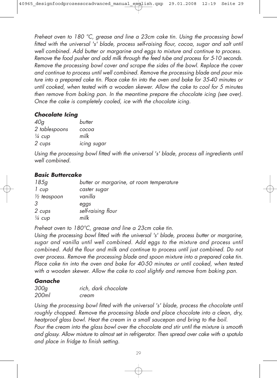 Gastroback 40965 Design Food Processor Advanced User Manual | Page 29 / 36