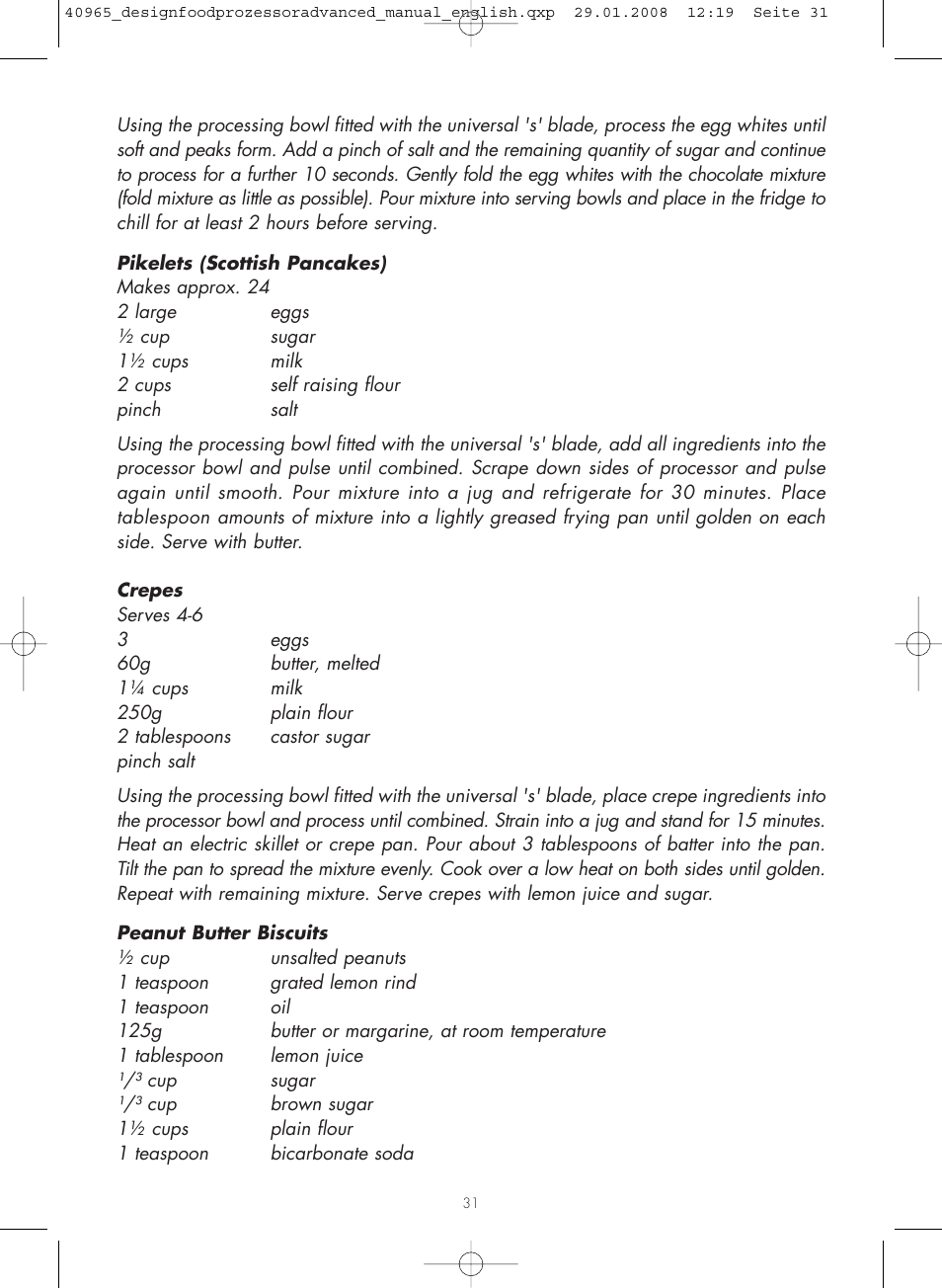 Gastroback 40965 Design Food Processor Advanced User Manual | Page 31 / 36