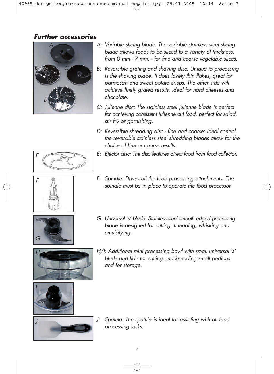 Gastroback 40965 Design Food Processor Advanced User Manual | Page 7 / 36