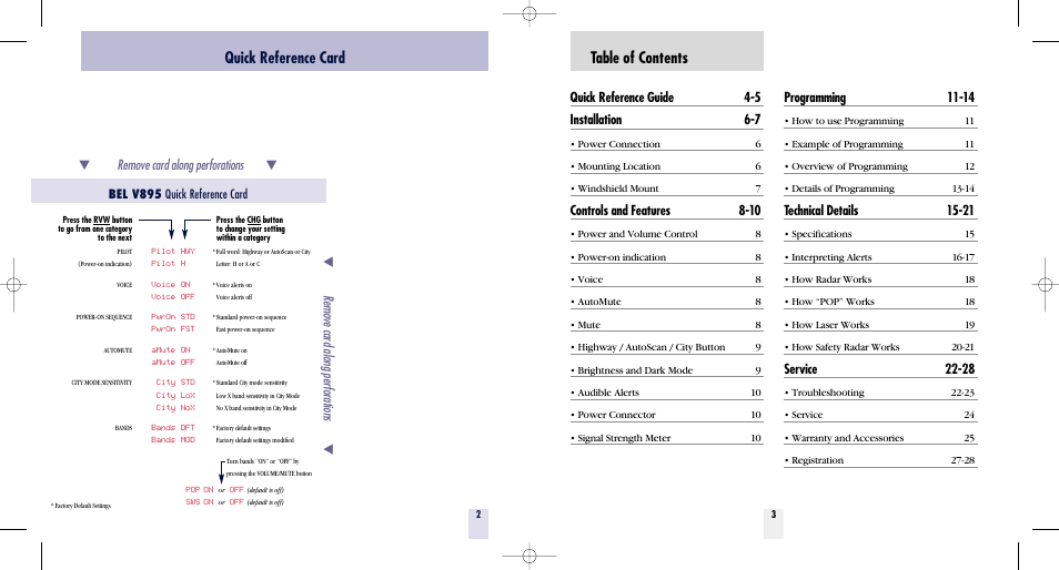 Beltronics V895 User Manual | Page 3 / 16