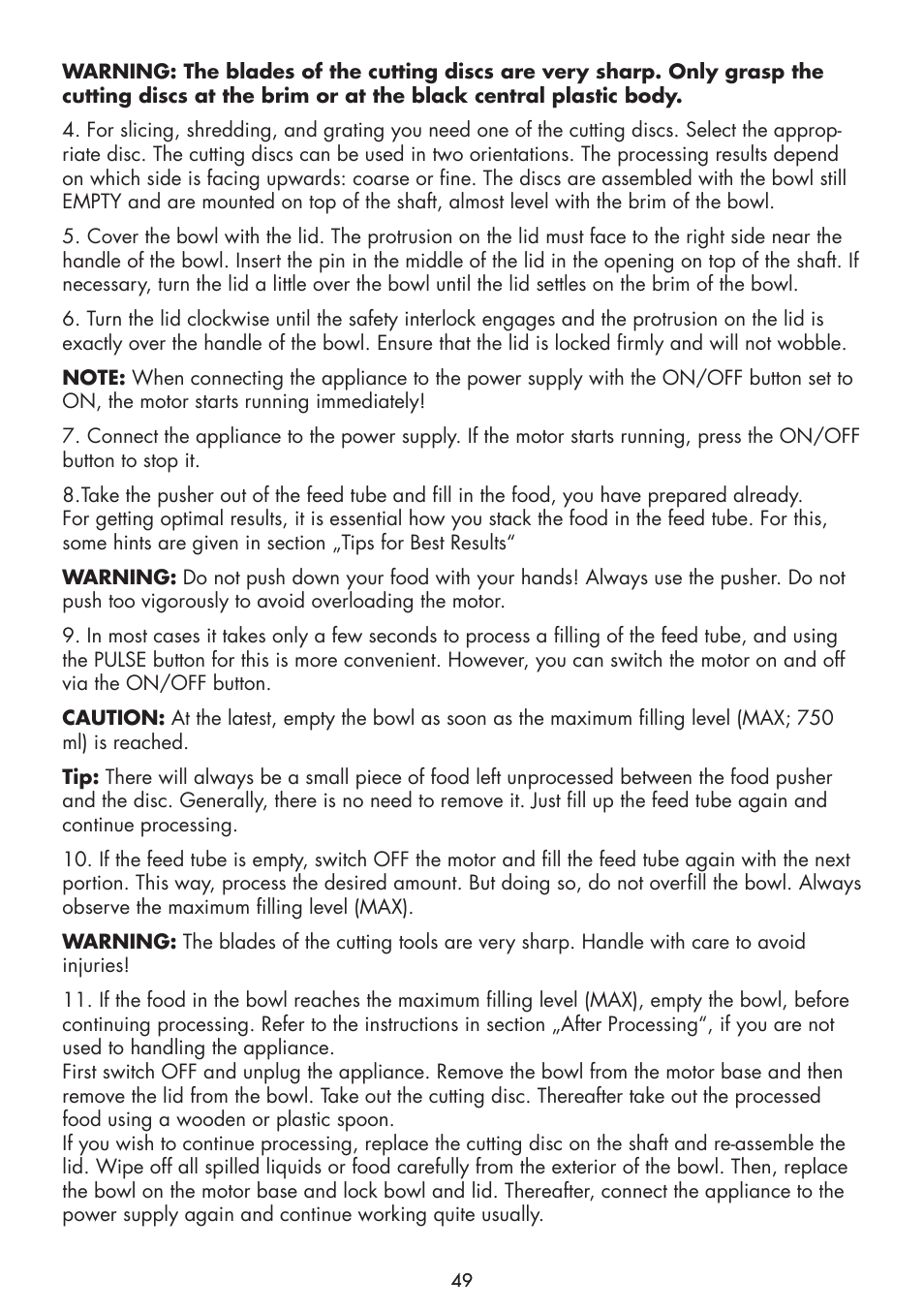 Gastroback 40963 Design Food Processor S User Manual | Page 17 / 28