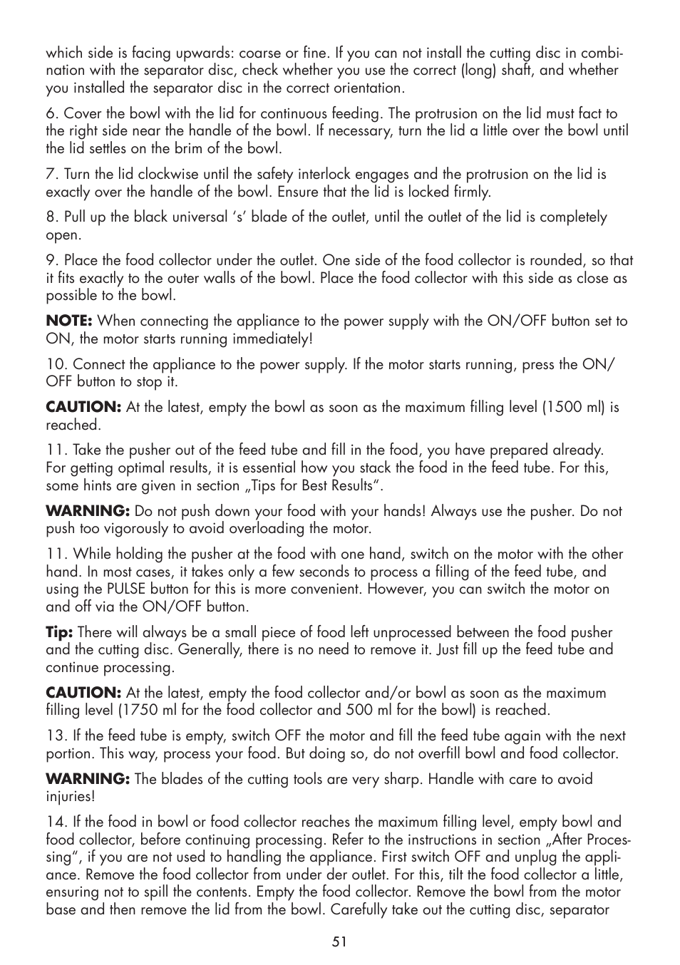 Gastroback 40963 Design Food Processor S User Manual | Page 19 / 28