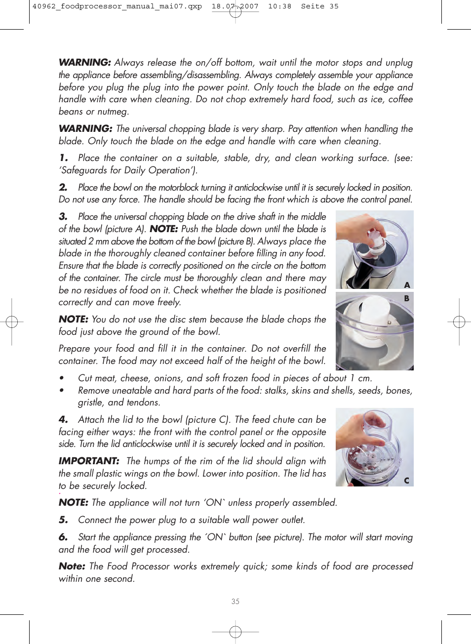 Gastroback 40962 Design Food Processor User Manual | Page 11 / 20