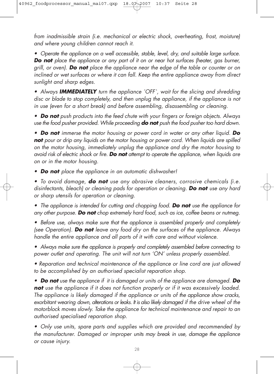 Gastroback 40962 Design Food Processor User Manual | Page 4 / 20