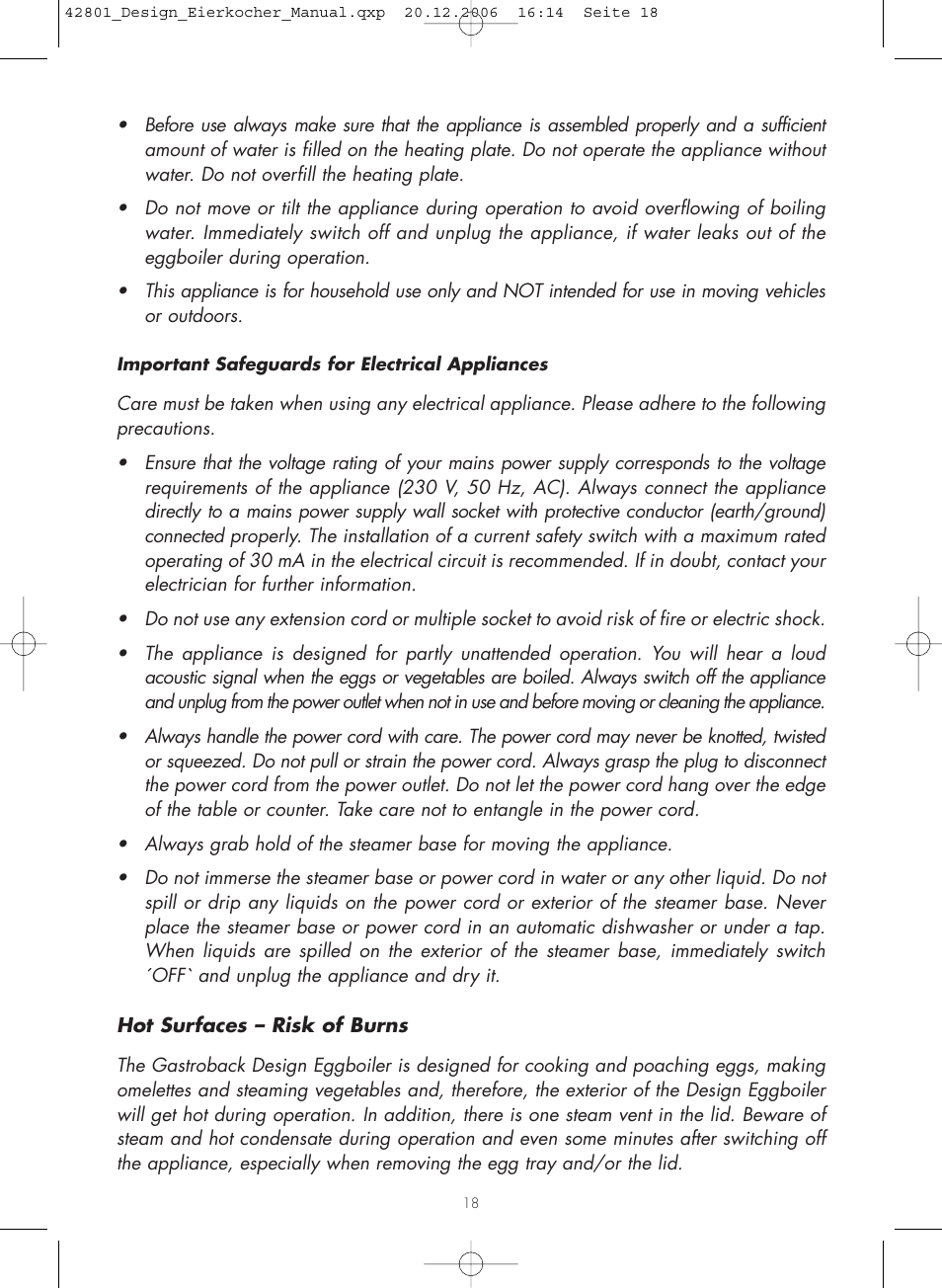 Gastroback 42801 Design Eggcooker User Manual | Page 3 / 13
