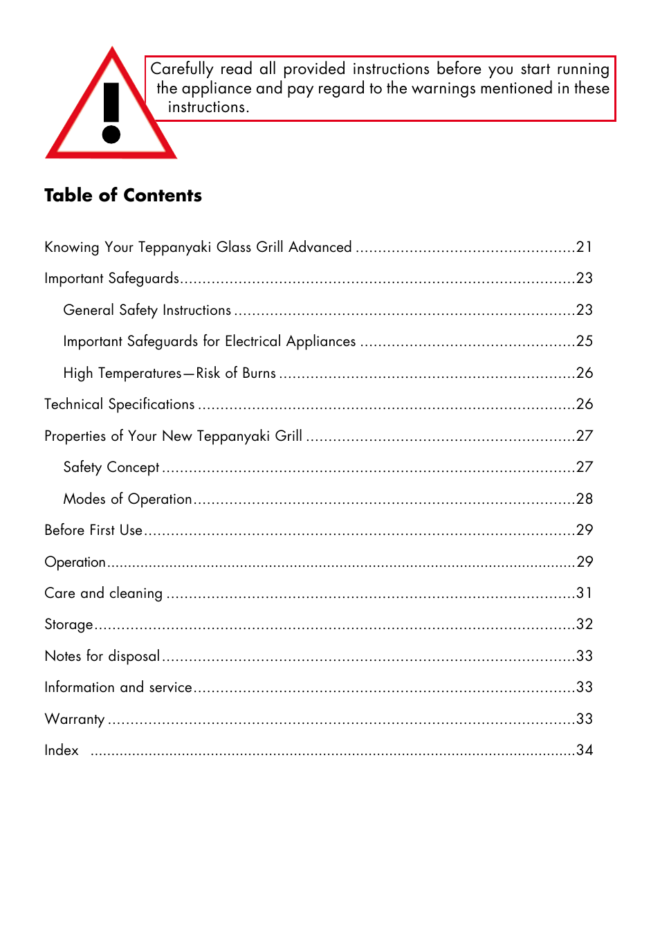 Gastroback 42535 Teppanyaki Glass-Grill Advanced User Manual | Page 2 / 18