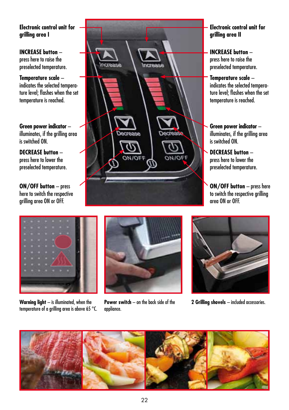 Gastroback 42535 Teppanyaki Glass-Grill Advanced User Manual | Page 4 / 18