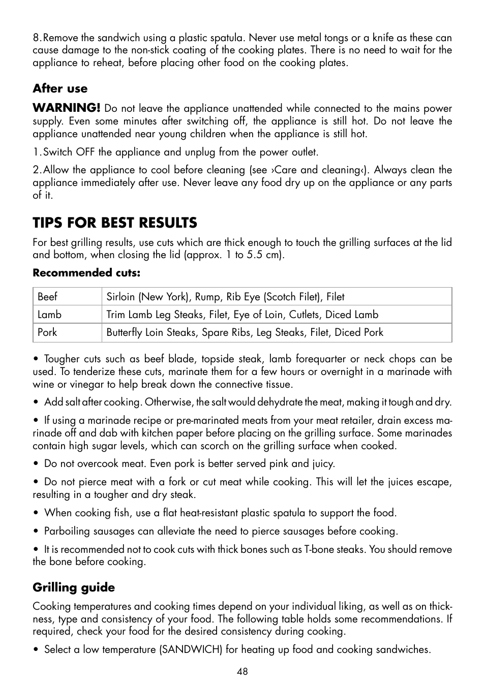 Tips for best results | Gastroback 42534 Design Grill-Barbecue Advanced User Manual | Page 16 / 28