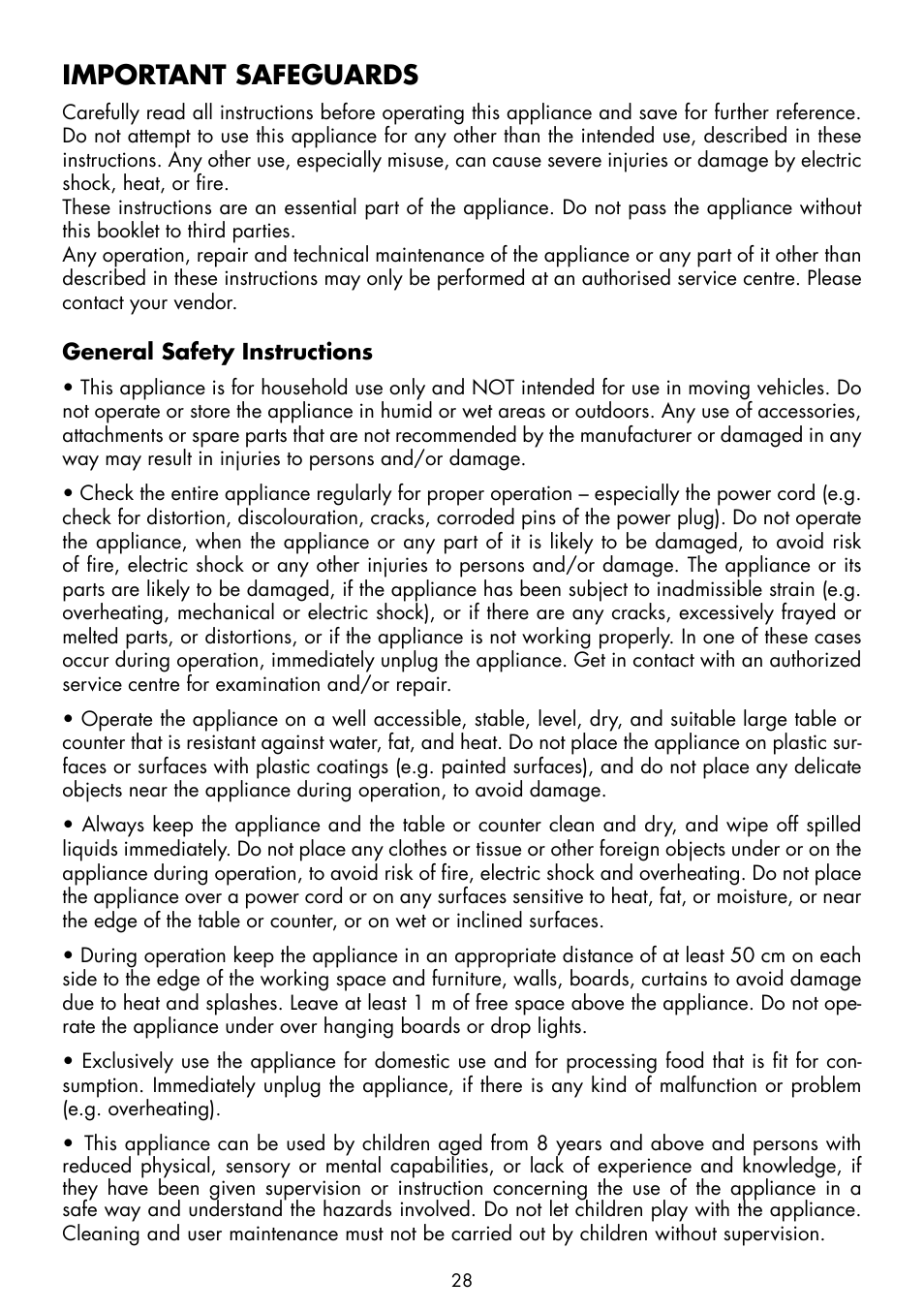 Important safeguards | Gastroback 42514 Health Smart Grill Pro User Manual | Page 6 / 20