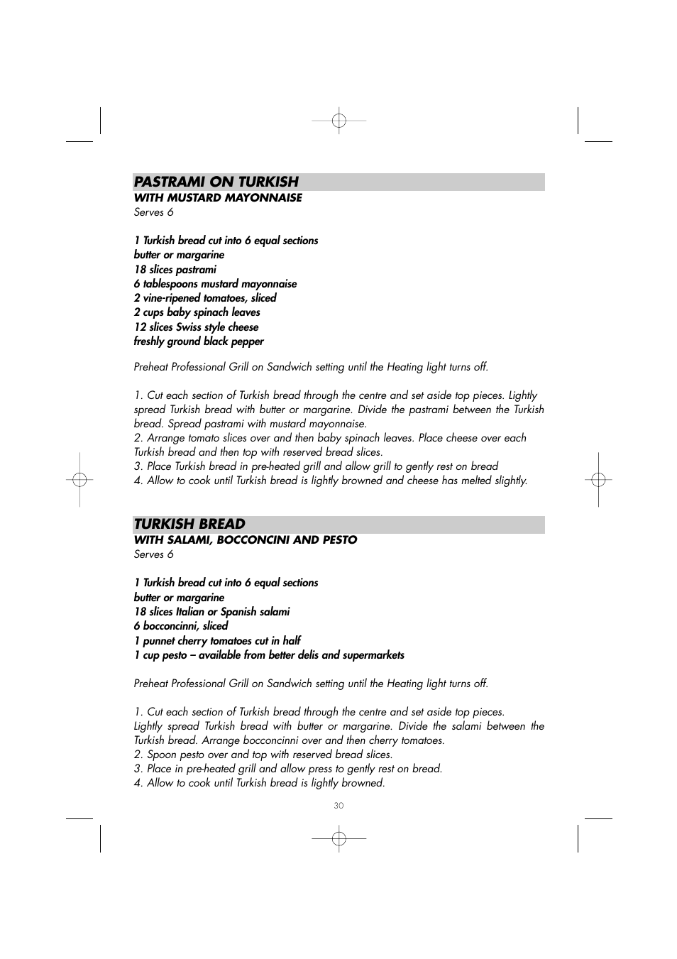 Pastrami on turkish, Turkish bread | Gastroback 42504 Design Grill-Barbecue Advanced User Manual | Page 29 / 30