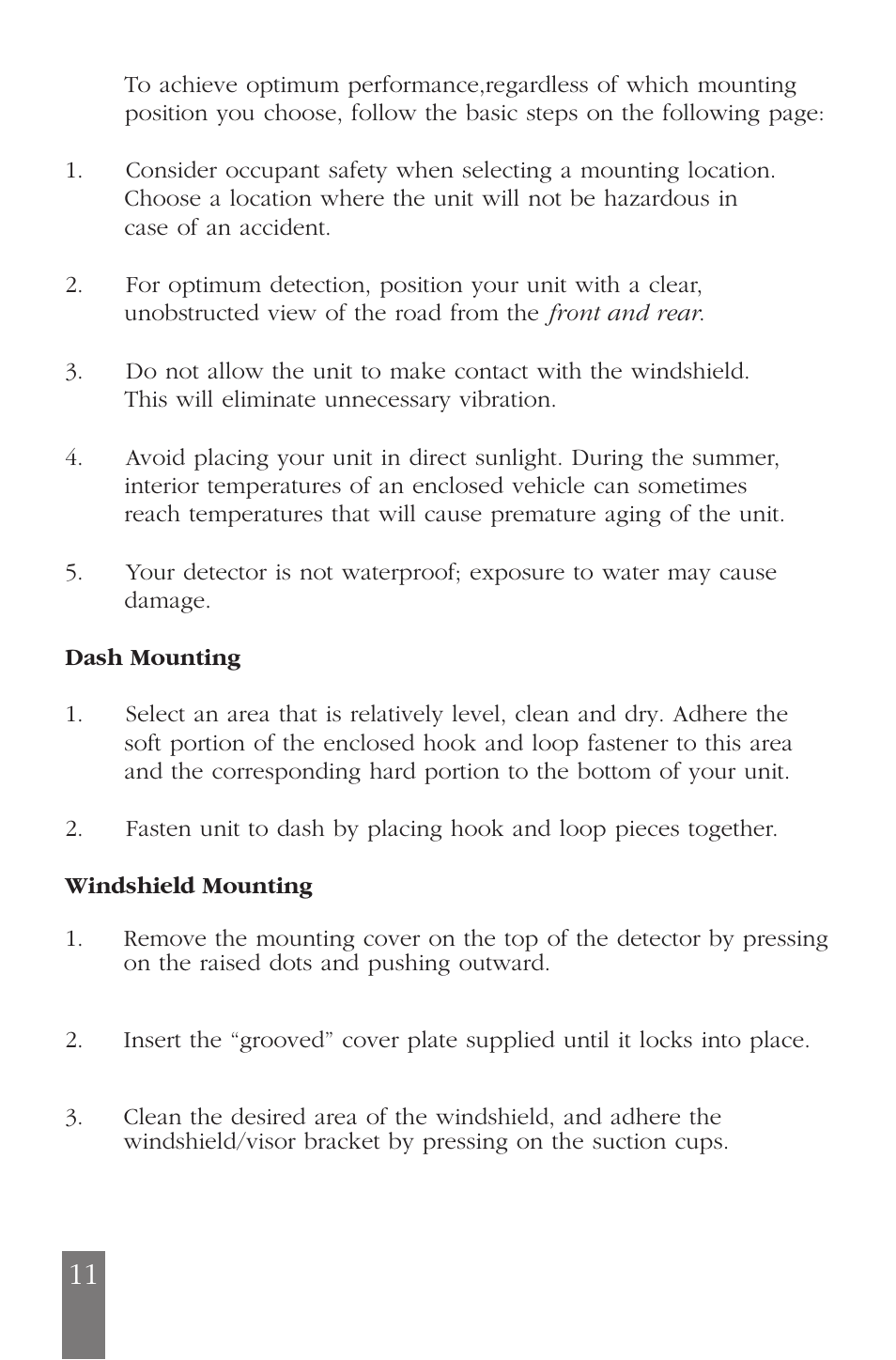 Beltronics E936CS User Manual | Page 11 / 24