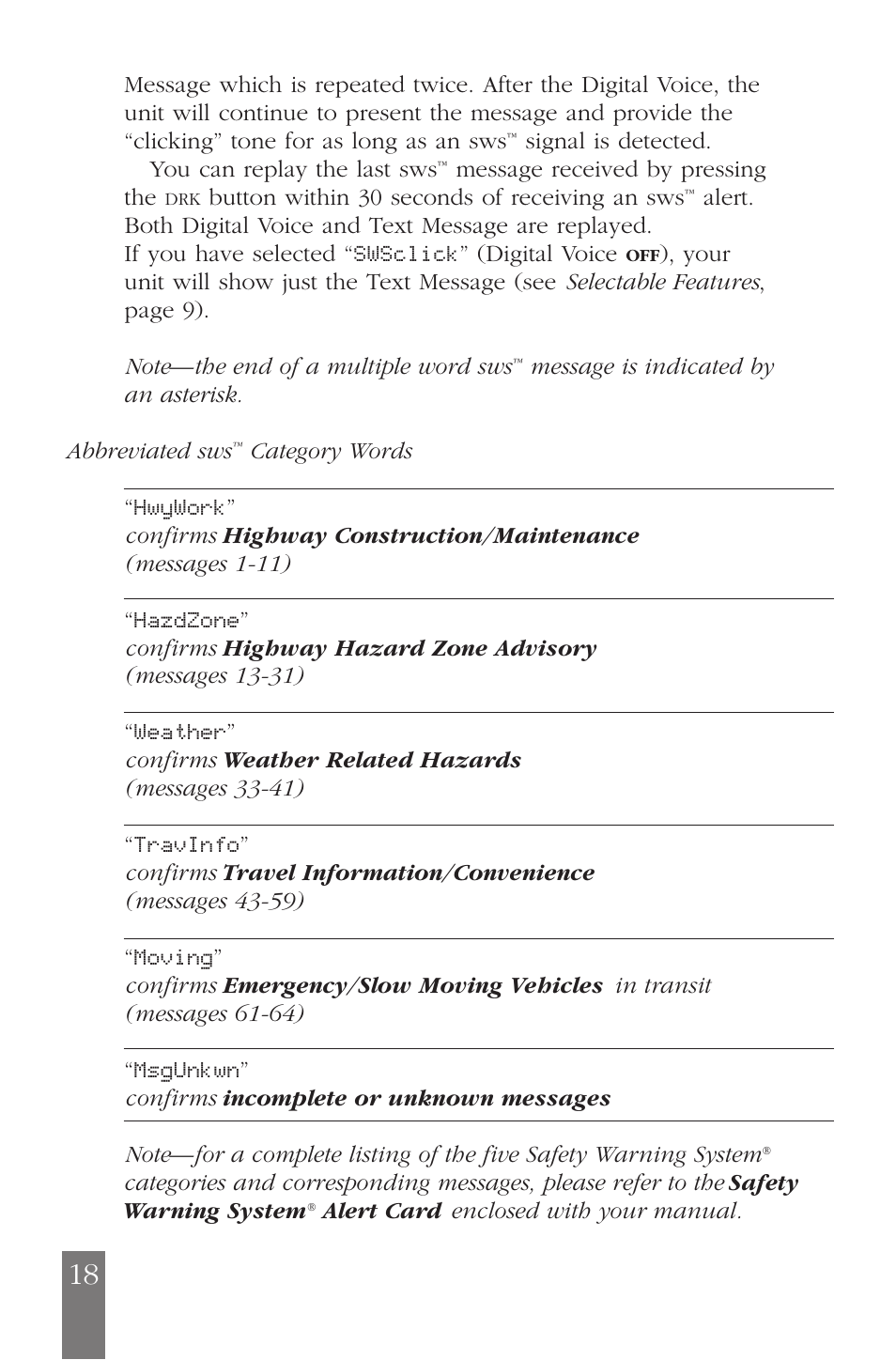 Beltronics E936CS User Manual | Page 18 / 24