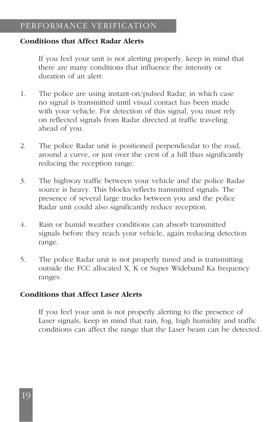 Beltronics E936CS User Manual | Page 19 / 24