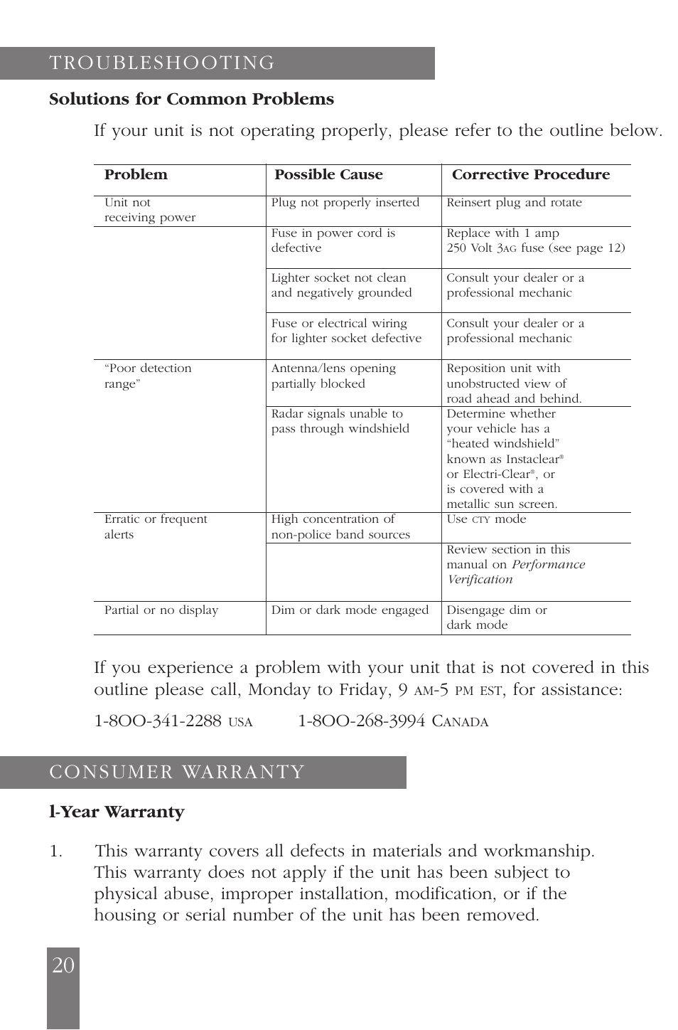 Beltronics E936CS User Manual | Page 20 / 24