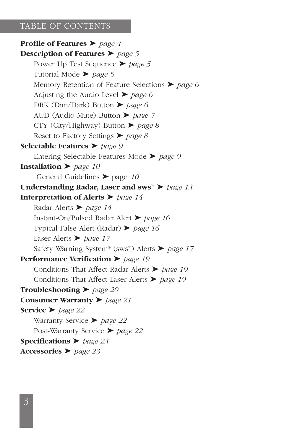 Beltronics E936CS User Manual | Page 3 / 24