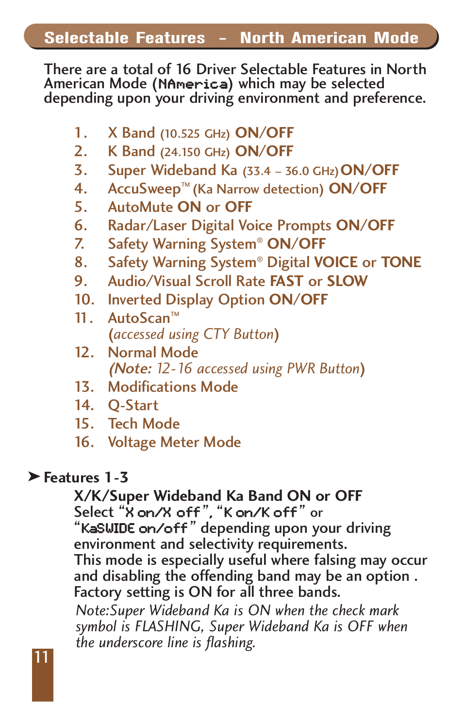 Beltronics V990 User Manual | Page 13 / 32