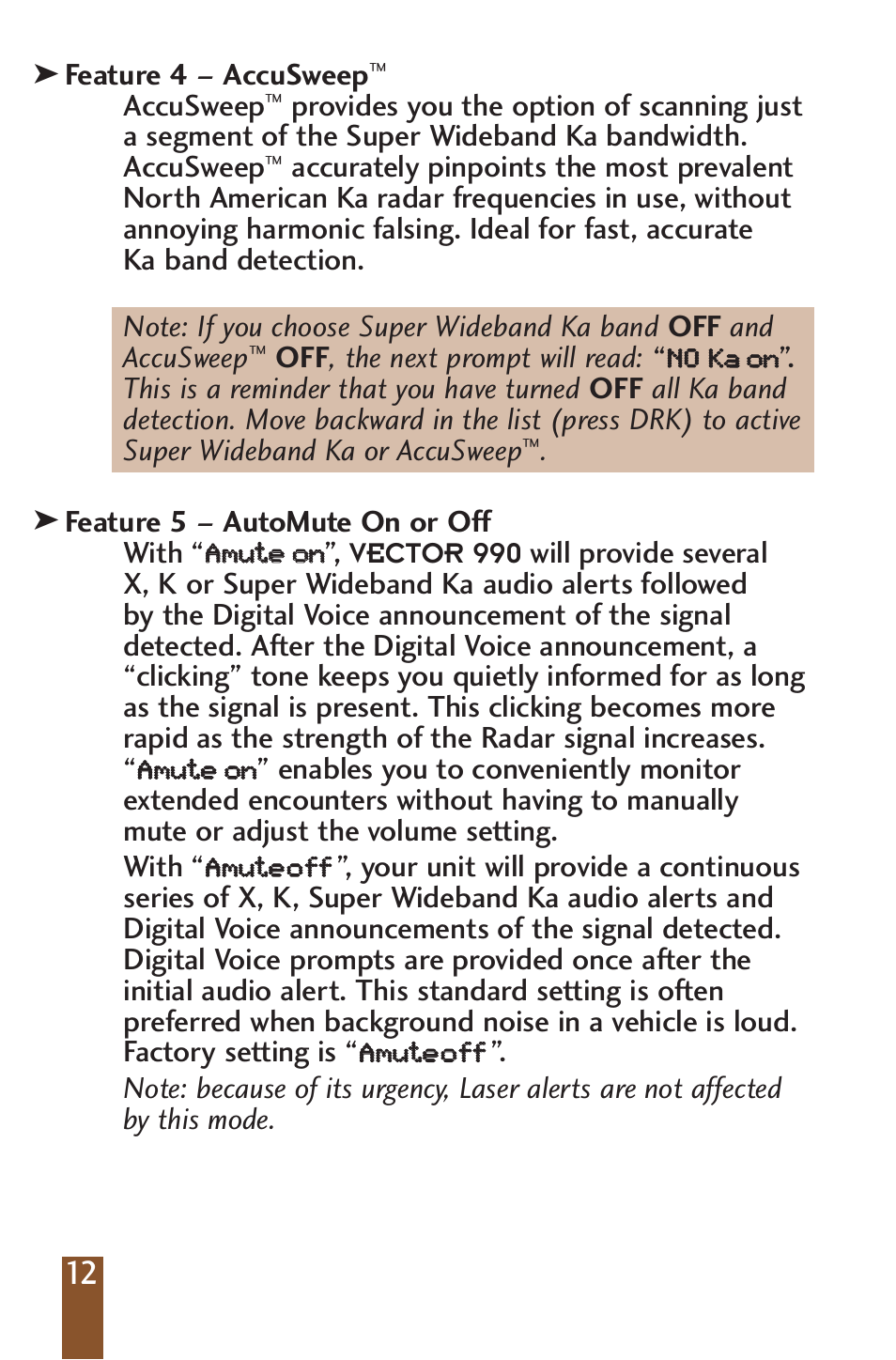 Beltronics V990 User Manual | Page 14 / 32