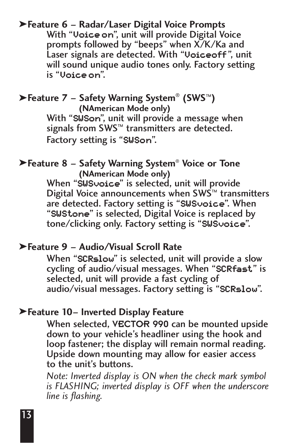 Beltronics V990 User Manual | Page 15 / 32