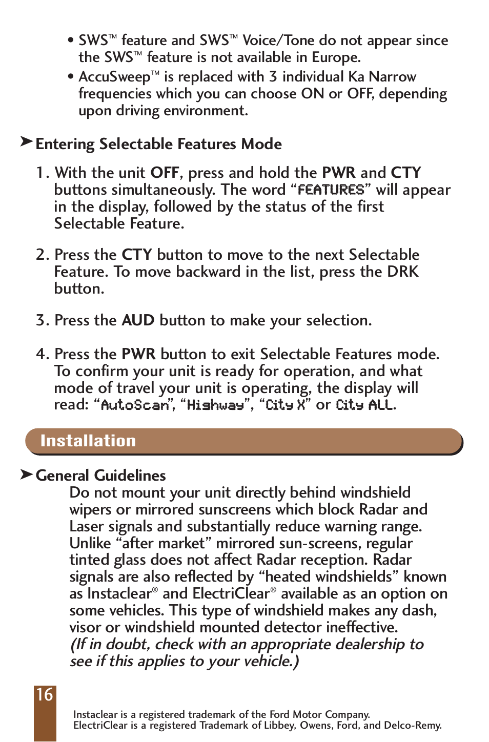 Beltronics V990 User Manual | Page 18 / 32