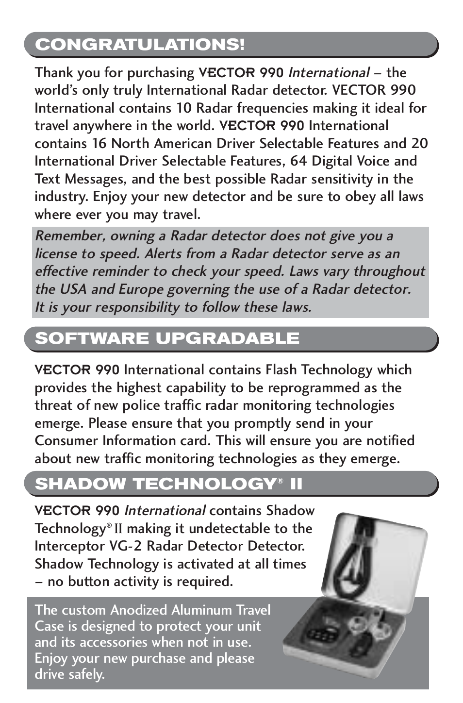 Beltronics V990 User Manual | Page 3 / 32