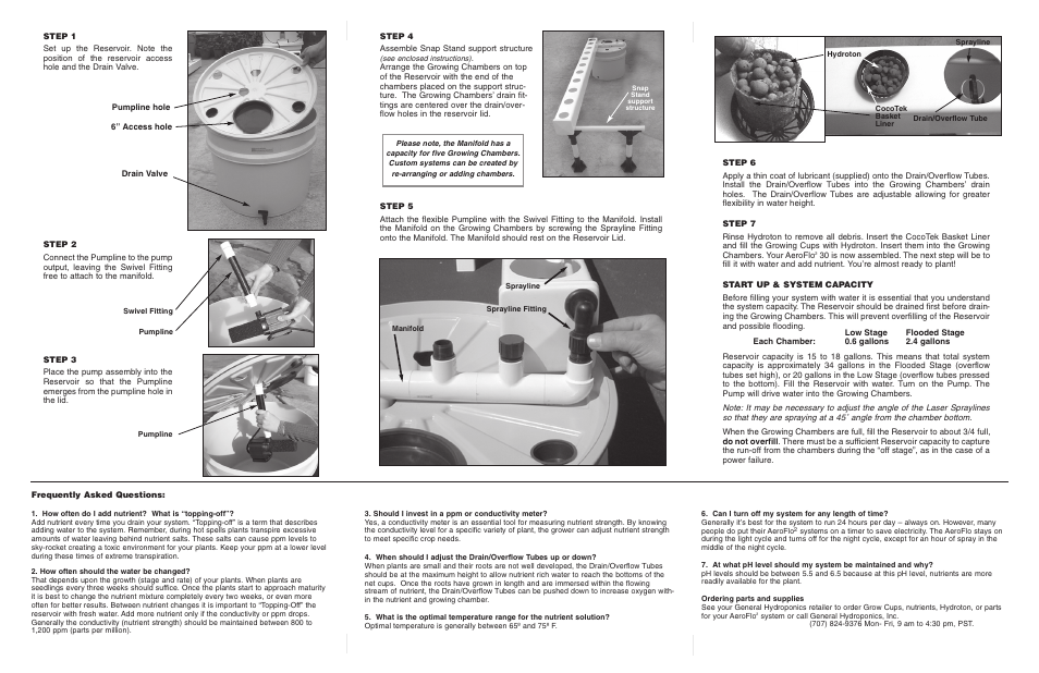 General Hydroponics AF30 User Manual | Page 2 / 2