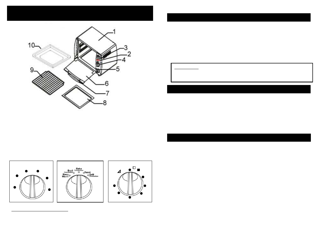 Convection cooking, Before using your convection toaster oven, Using your convection toaster oven | Bravetti TO160H User Manual | Page 3 / 6