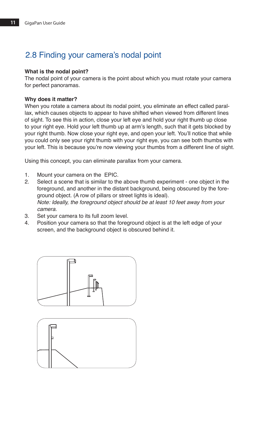 8 finding your camera’s nodal point | GigaPan EPIC 100 User Manual | Page 14 / 32