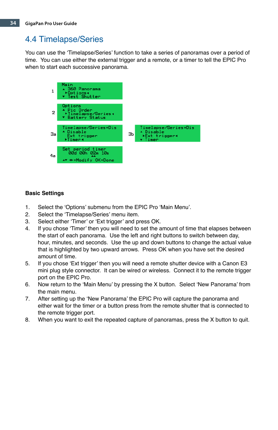 4 timelapse/series | GigaPan EPIC Pro User Manual | Page 37 / 56