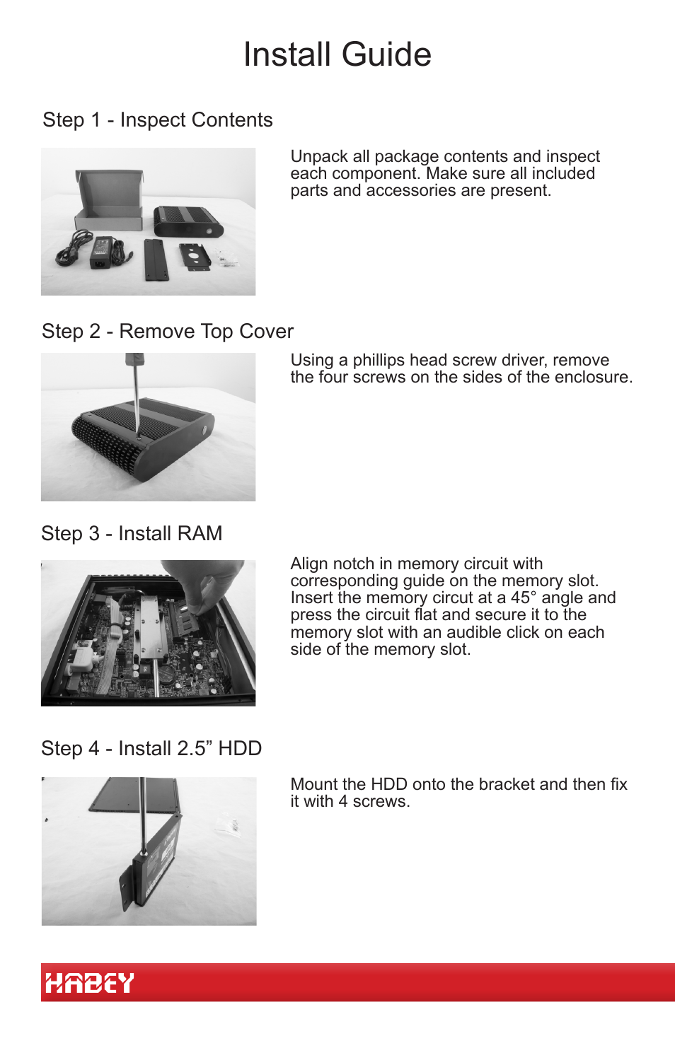 Install guide | Habey BIS-6564 User Manual | Page 2 / 4