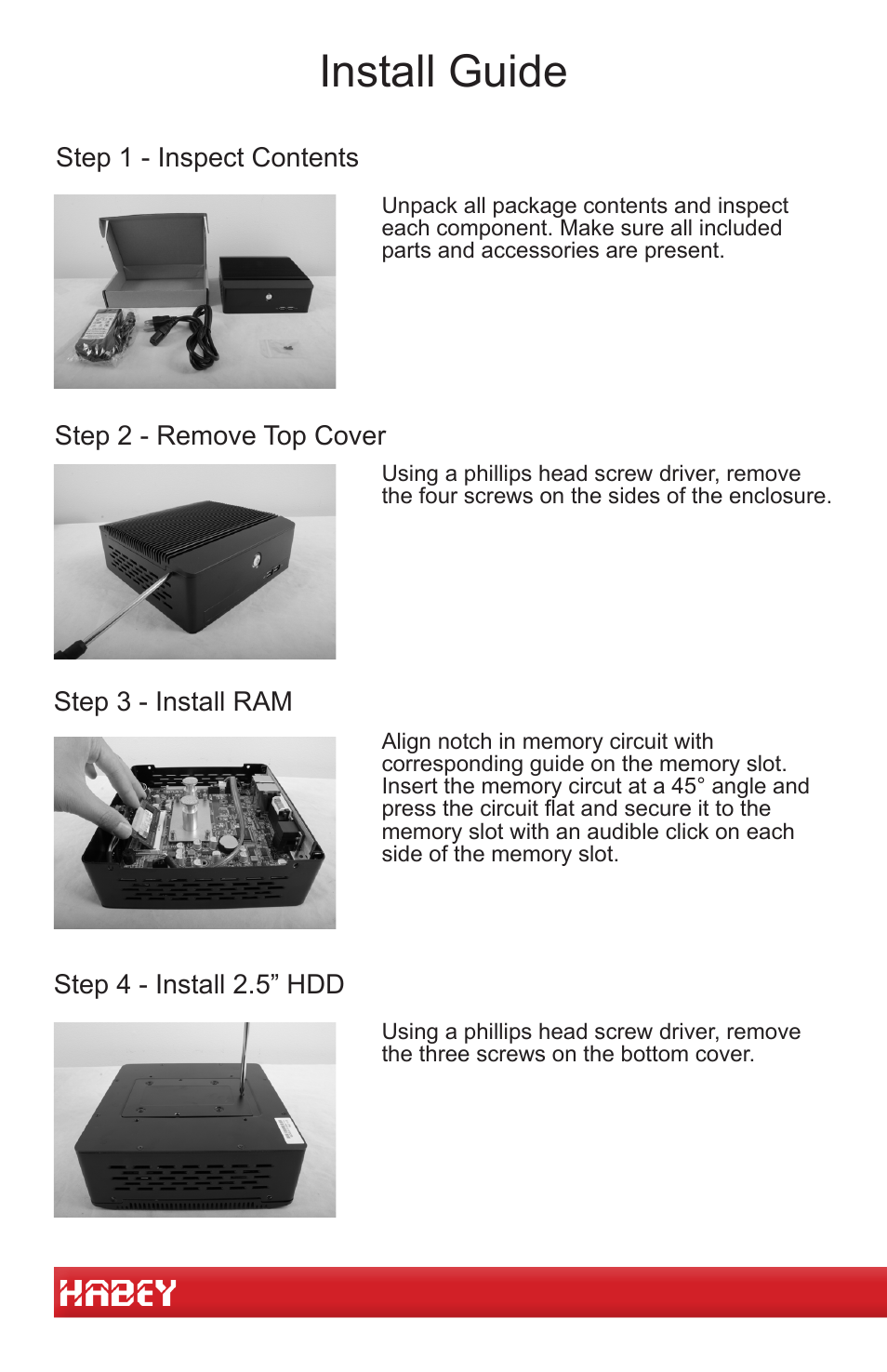 Install guide | Habey BIS-6636 User Manual | Page 2 / 4