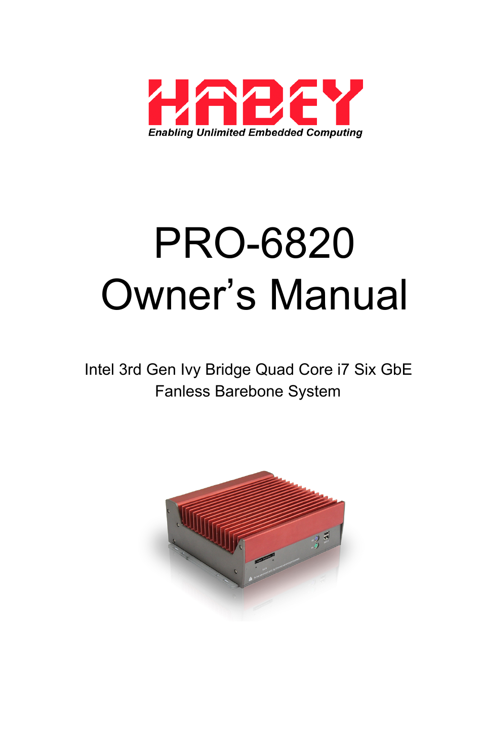 Habey PRO-6820 User Manual | 66 pages
