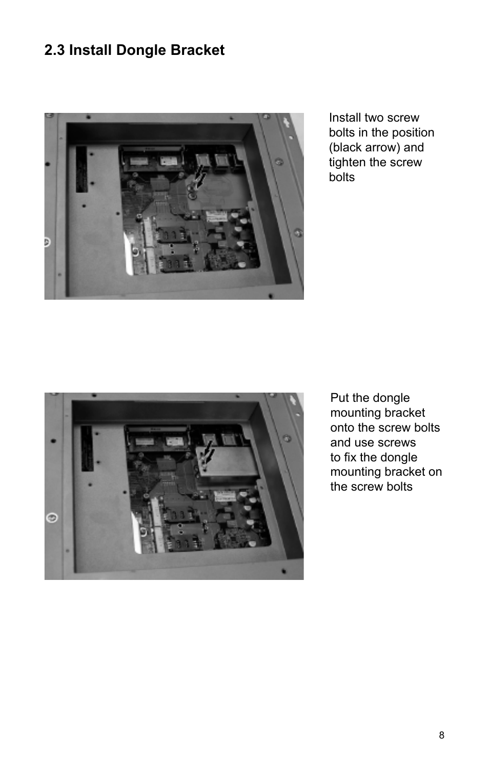 3 install dongle bracket | Habey PRO-6820 User Manual | Page 13 / 66