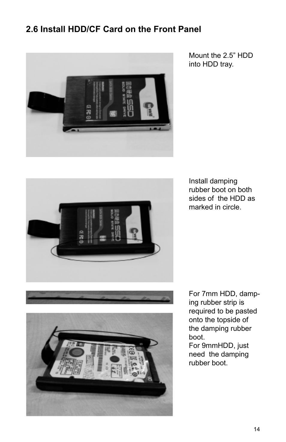 6 install hdd/cf card on the front panel | Habey PRO-6820 User Manual | Page 19 / 66