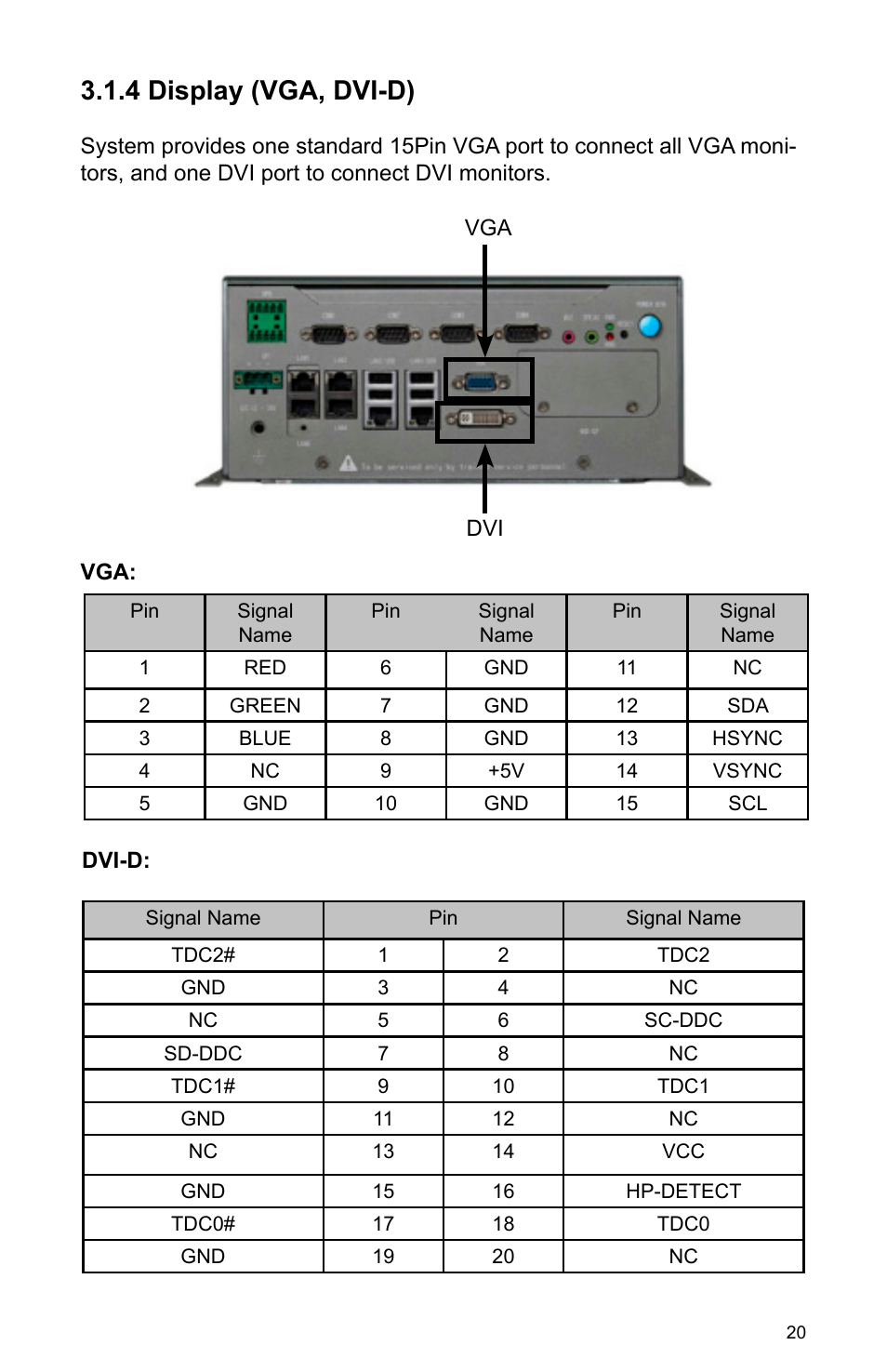 4 display (vga, dvi-d) | Habey PRO-6820 User Manual | Page 25 / 66
