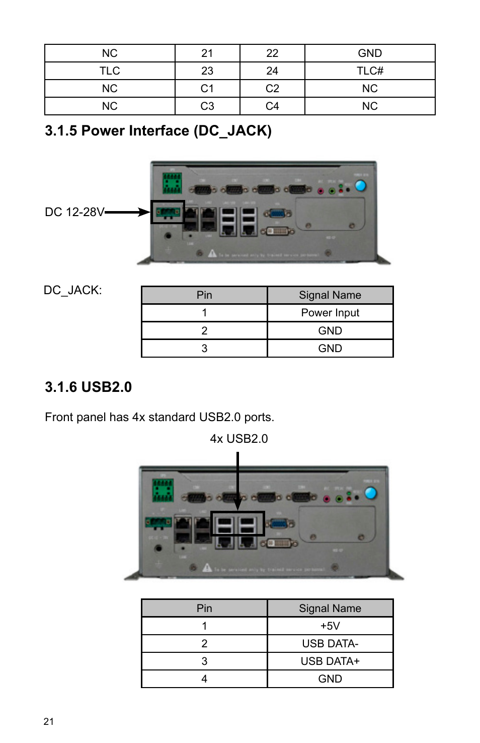 5 power interface (dc_jack), 6 usb2.0 | Habey PRO-6820 User Manual | Page 26 / 66