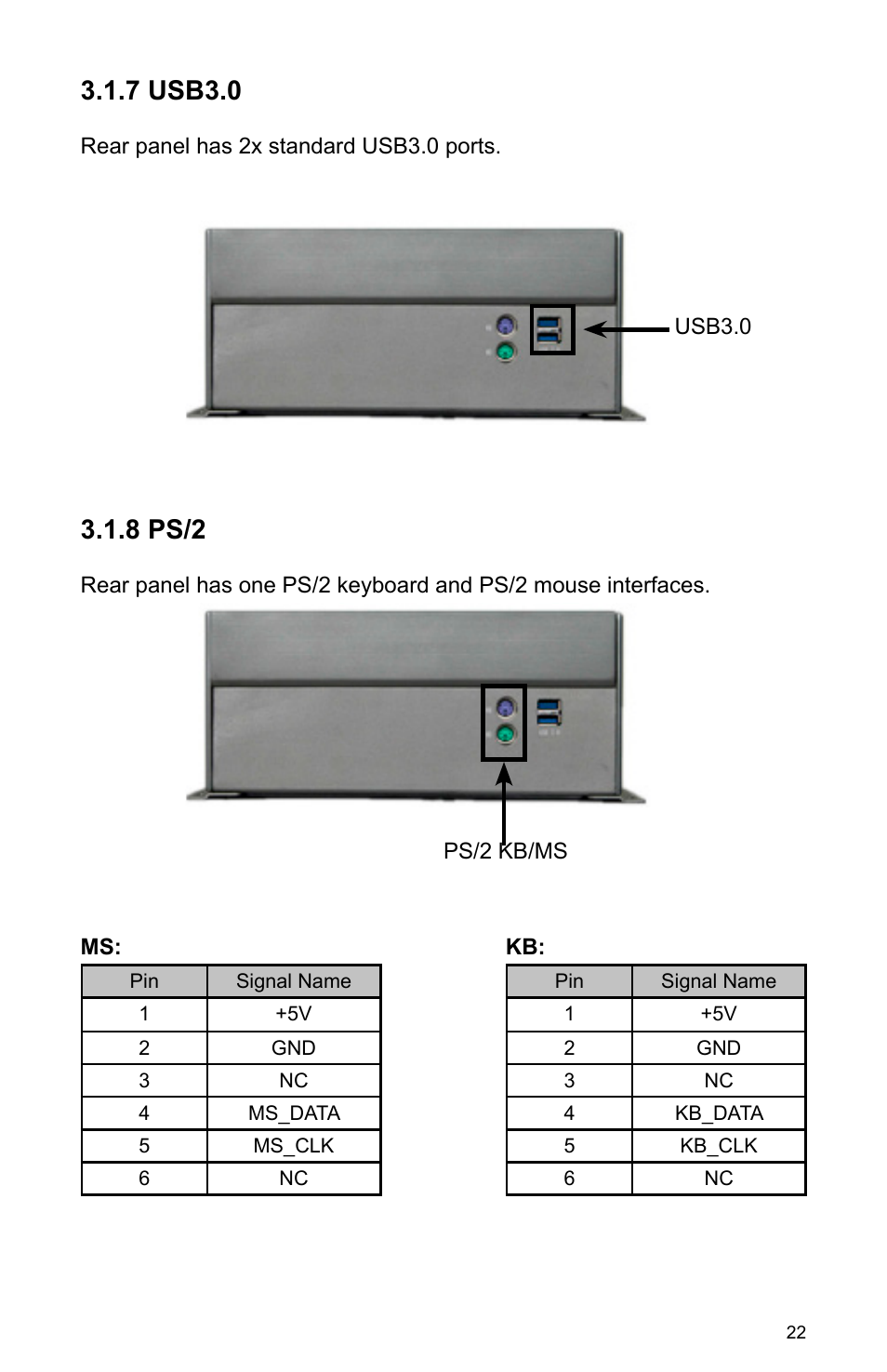 7 usb3.0, 8 ps/2 | Habey PRO-6820 User Manual | Page 27 / 66