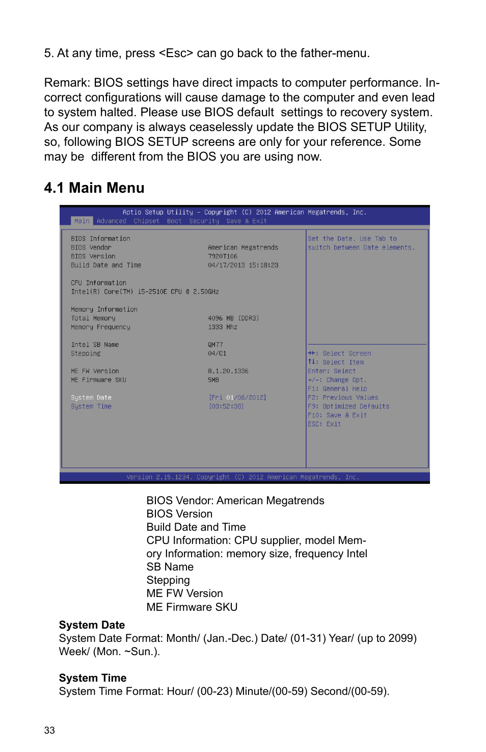 1 main menu | Habey PRO-6820 User Manual | Page 38 / 66