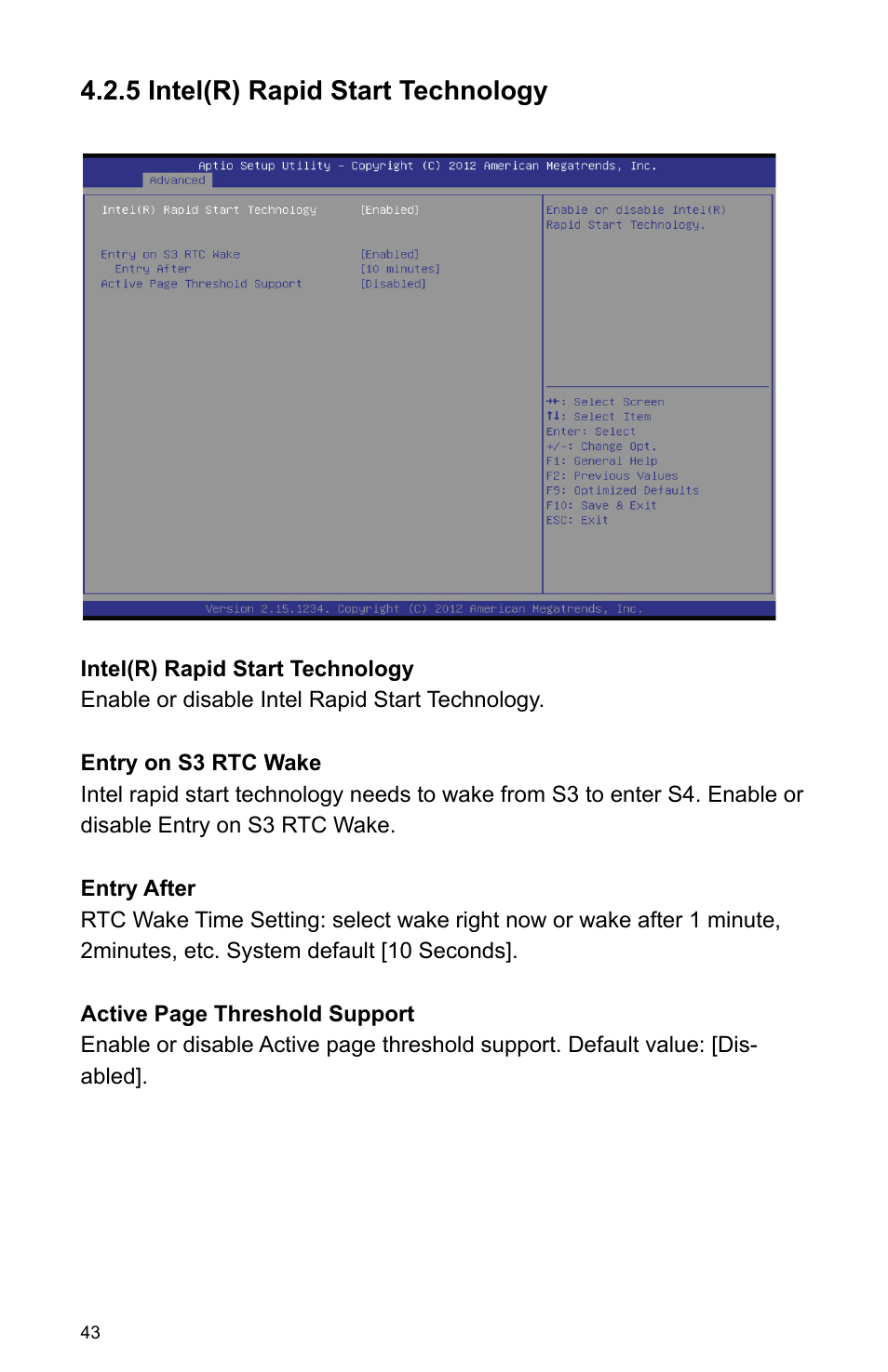 5 intel(r) rapid start technology | Habey PRO-6820 User Manual | Page 48 / 66