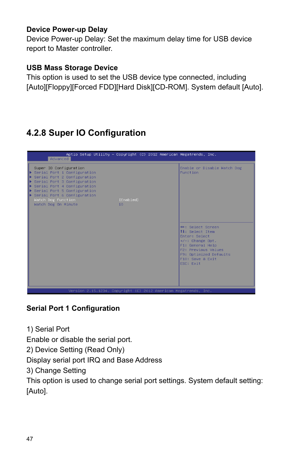 8 super io configuration | Habey PRO-6820 User Manual | Page 52 / 66