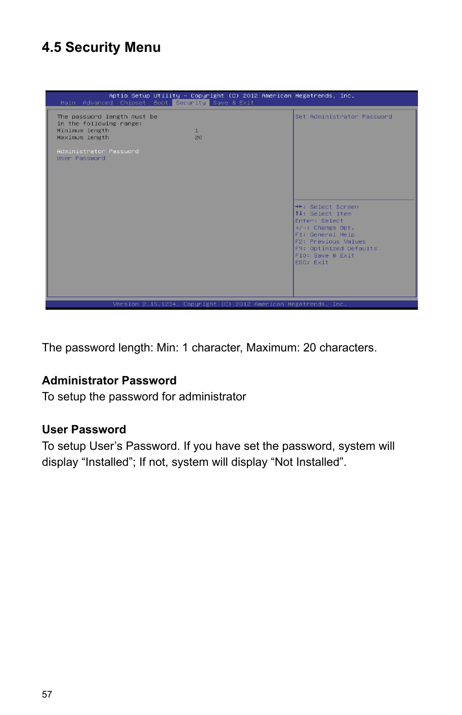 5 security menu | Habey PRO-6820 User Manual | Page 62 / 66