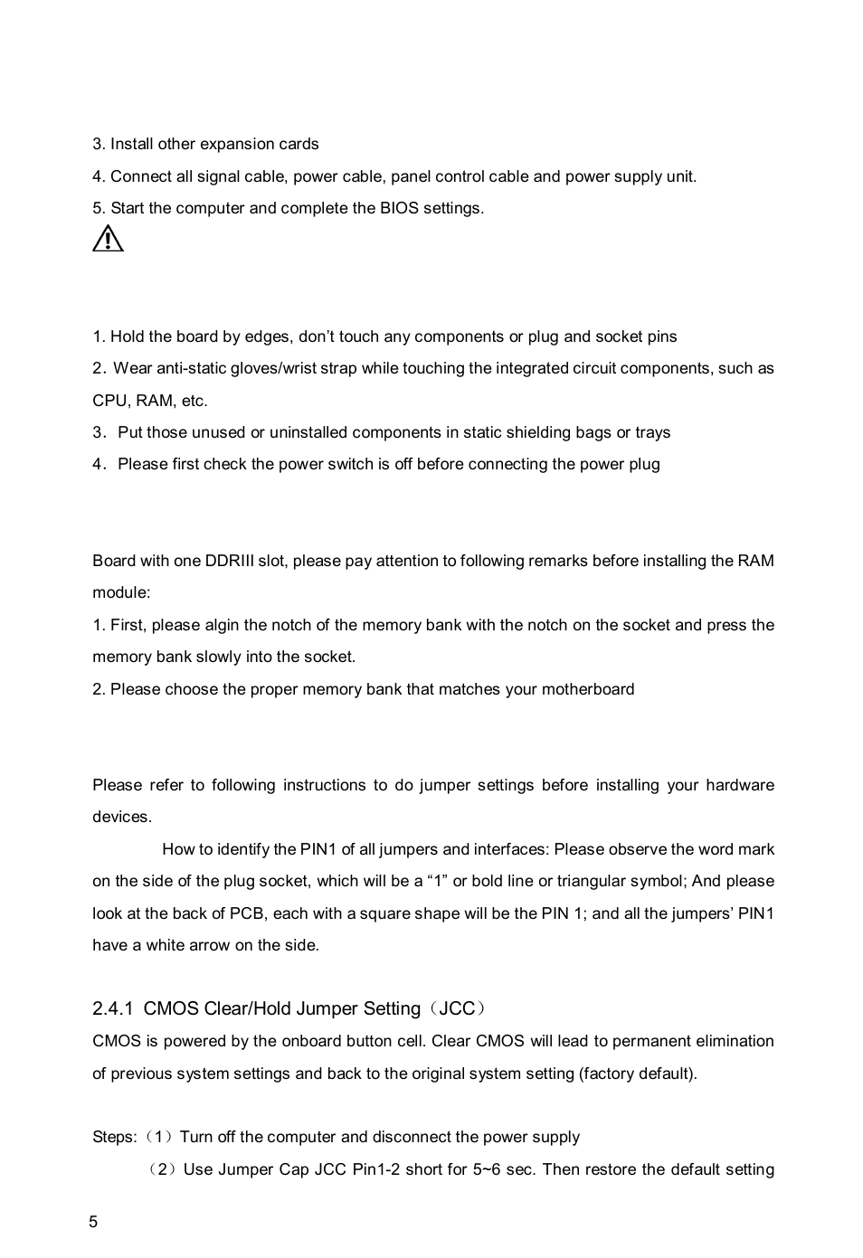 3 install ram, 4 jumper settings | Habey BIS-6650 User Manual | Page 11 / 56