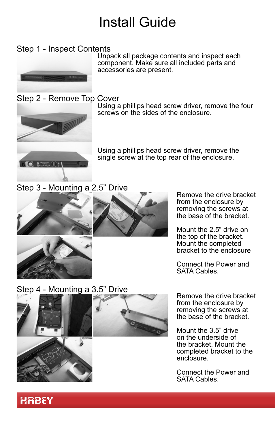 Install guide | Habey FW-1042 User Manual | Page 2 / 4