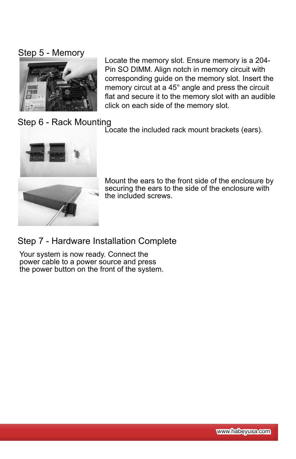 Step 7 - hardware installation complete | Habey FW-1042 User Manual | Page 3 / 4