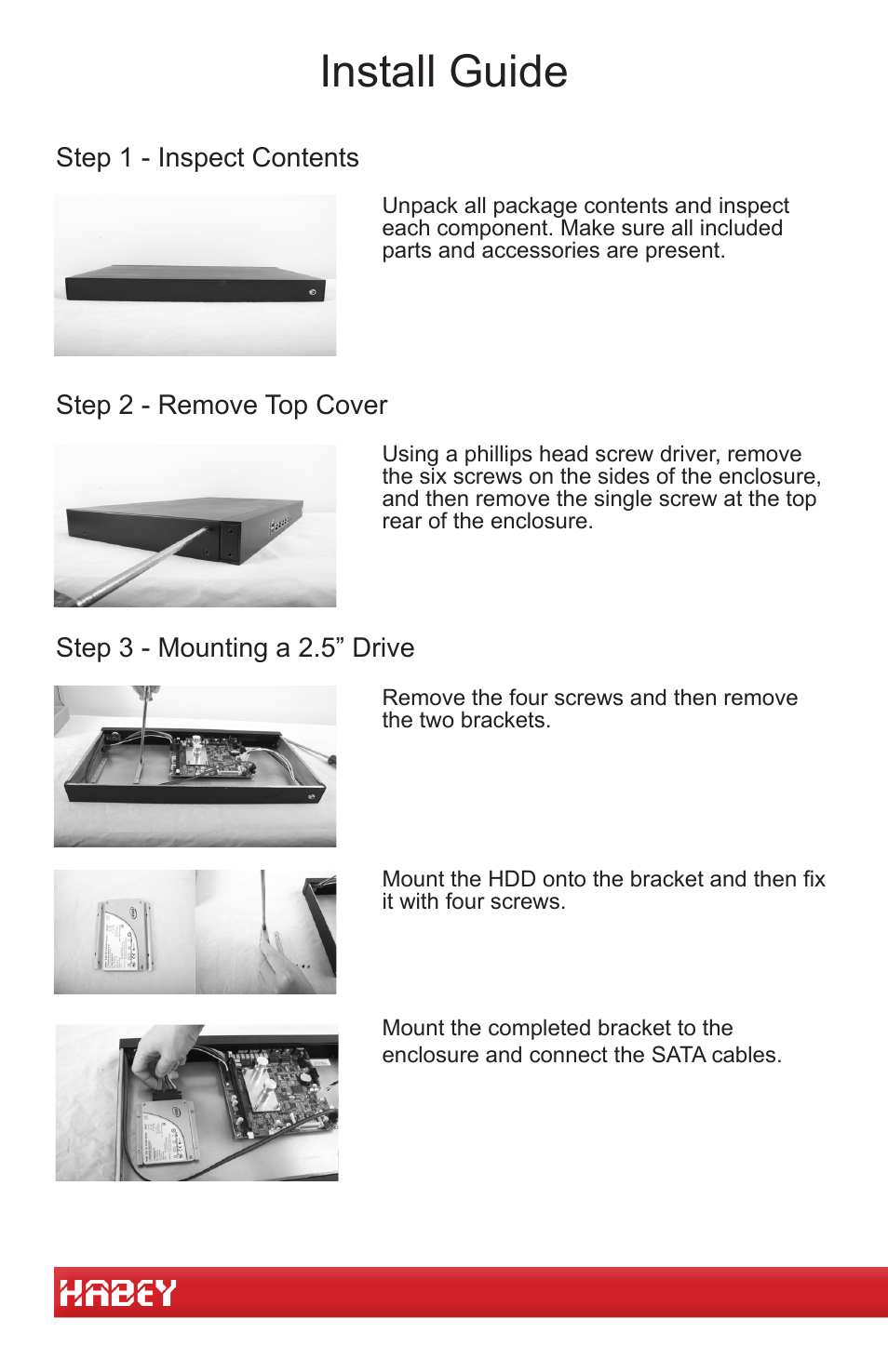 Install guide | Habey FW-1044 User Manual | Page 2 / 4