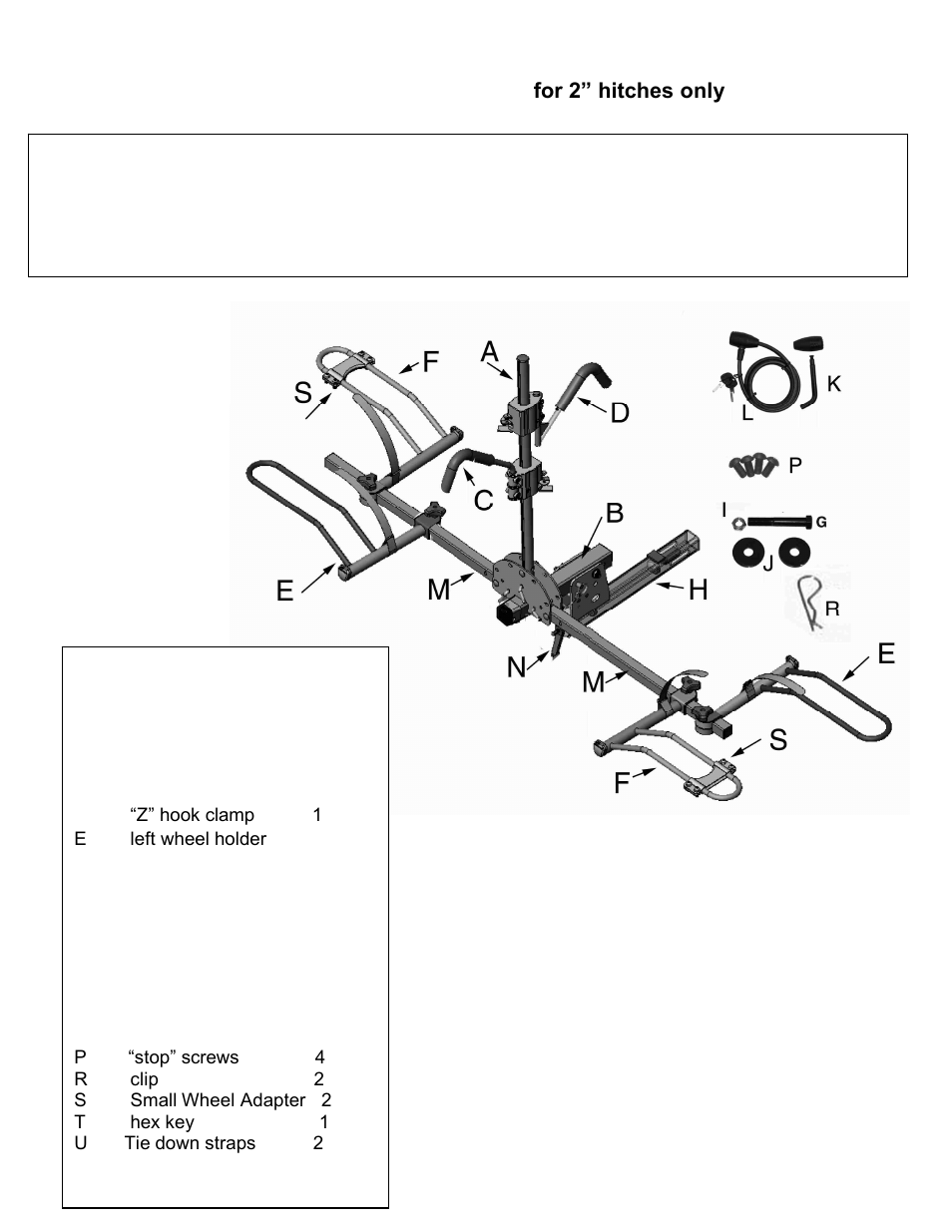 Hollywood Racks HR1450R SportRider SE 2 Recumbent User Manual | 6 pages