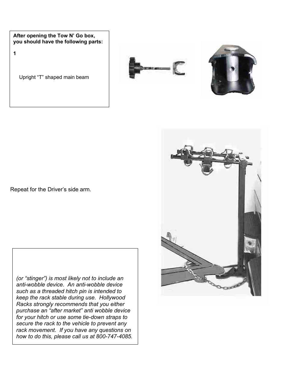 Hollywood Racks HR135 Tow N Go User Manual | Page 3 / 5