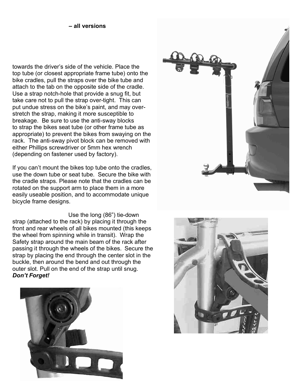 Hollywood Racks HR135 Tow N Go User Manual | Page 4 / 5